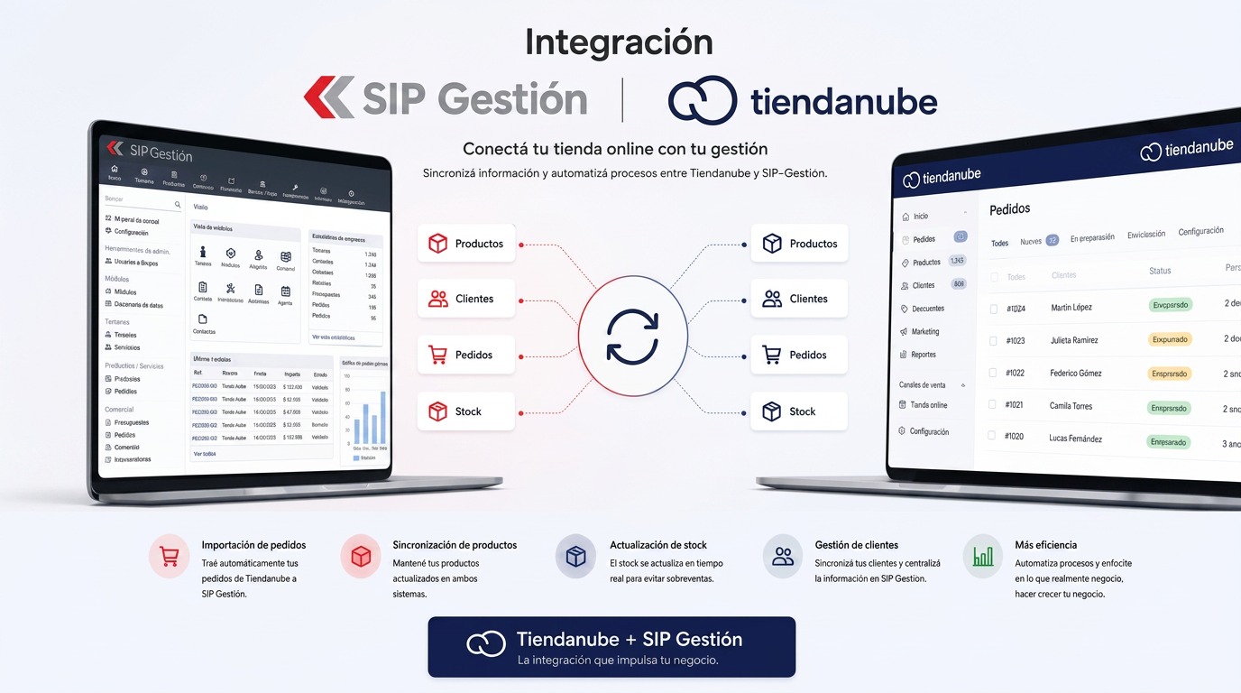 Conecta tu Tiendanube con SIP Gestion y centraliza la gestion de...